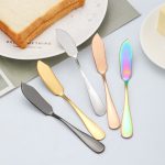 5 Stück Edelstahl Butter Avocado Marmelade Messer Kuchen Butter Spatel, Silver, Gold, Rose Gold, Colorful, Black – Bild 2