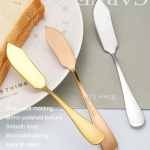 5 Stück Edelstahl Butter Avocado Marmelade Messer Kuchen Butter Spatel, Silver, Gold, Rose Gold, Colorful, Black – Bild 5