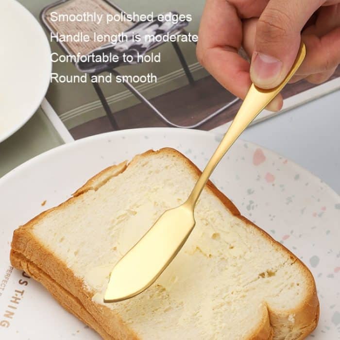 5 Stück Edelstahl Butter Avocado Marmelade Messer Kuchen Butter Spatel, Silver, Gold, Rose Gold, Colorful, Black – Bild 6