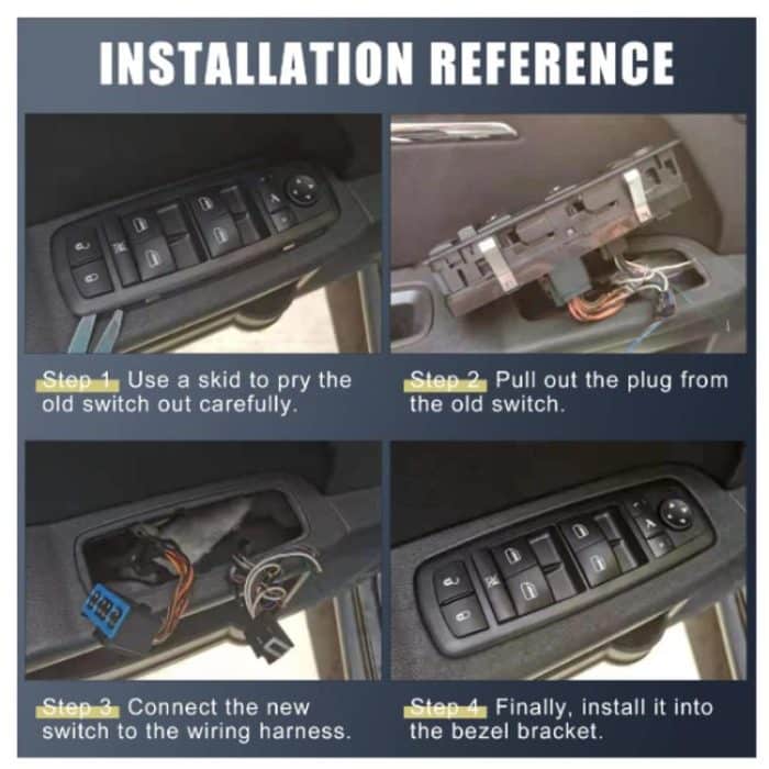 Für Nissan Juke Auto Fenster Schalter Taste Ersatz Montage, 25401-3SH0A – Bild 5