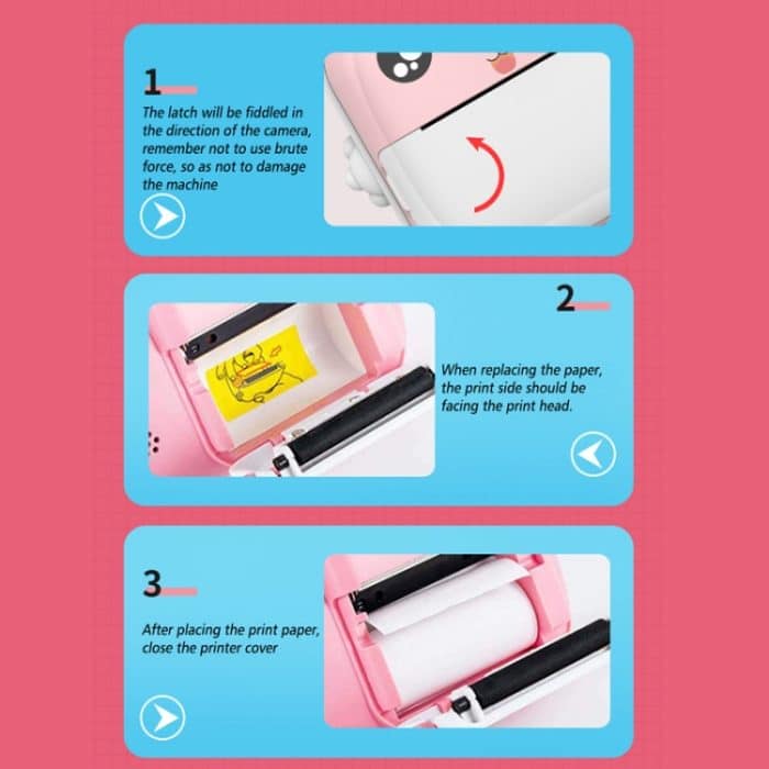 Kinder-Sofortbildkamera, Mini-Thermo-HD-Drucker, Videofoto-Digitalkamera, Standard  Blue, Standard Pink, 16G  Pink, 16G Blue, 32G  Pink, 32G Blue – Bild 9