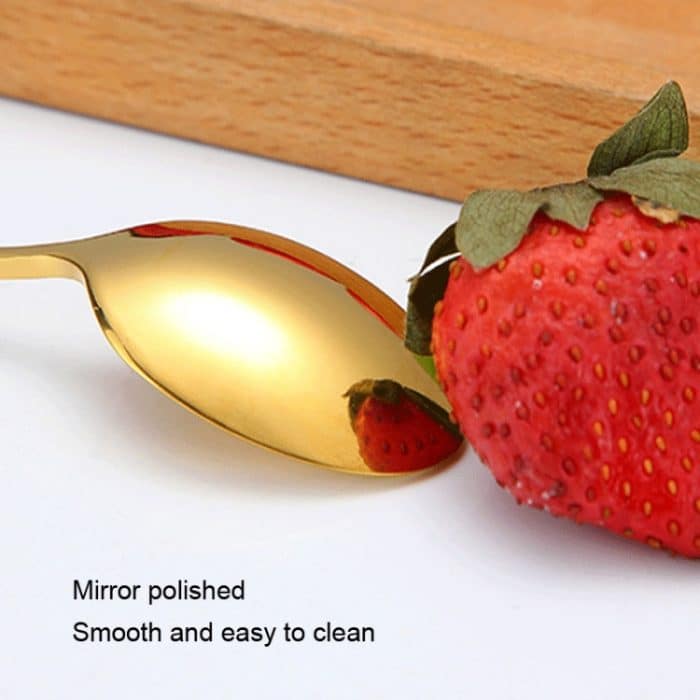 2 Stück 304 Edelstahl mit langem Griff, verdickter spitzer Löffel, Kaffee-/Eisgetränk-Rührlöffel, Stainless Steel Color, Titanium Gold, Rose Gold, Colorful, Titanium Black – Bild 6