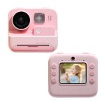 Kinder-Sofortdruckkamera, 4800 W Pixel, 2-Zoll-Bildschirm, Dual-Objektiv-Fotokamera, K27 Pink, K27 Yellow