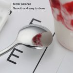 2 Stück 304 Edelstahl langer Griff verdickter runder Löffel Kaffee Eisgetränk Rührlöffel, Stainless Steel Color, Titanium Gold, Rose Gold, Titanium Black – Bild 5