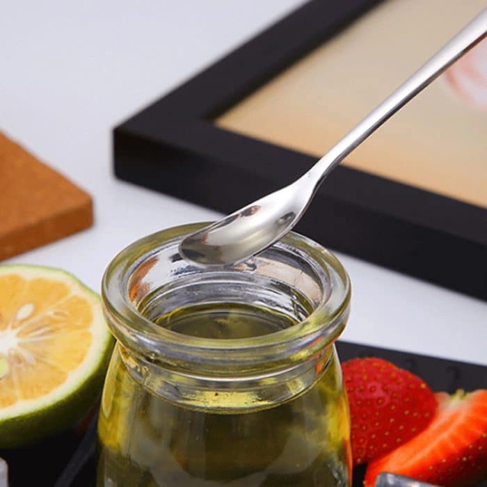 5 Stück 15 cm 304 Edelstahl Löffel Kaffee quadratischer Kopf Löffel langer Griff Rührlöffel, Stainless Steel Color, Titanium Gold, Rose Gold, Titanium Black, Blue, Purple – Bild 8