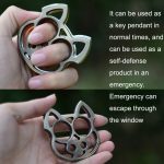 2 Stück Cartoon Schwein Selbstverteidigung Schlüsselanhänger Faust Handschuhe Fingerschnalle Notfall Fensterbrecher, Cartoon Pig(Gold), Cartoon Pig(Silver), Cartoon Pig(Bronze), Cartoon Pig(Black) – Bild 4