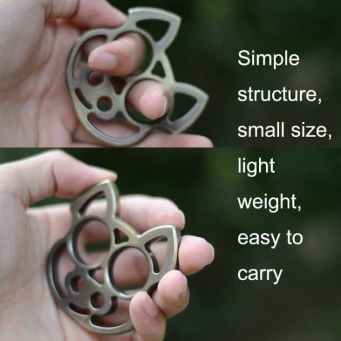 2 Stück Cartoon Schwein Selbstverteidigung Schlüsselanhänger Faust Handschuhe Fingerschnalle Notfall Fensterbrecher, Cartoon Pig(Gold), Cartoon Pig(Silver), Cartoon Pig(Bronze), Cartoon Pig(Black) – Bild 5