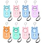 130 dB LED-Persönlicher Alarm-Zugring, Outdoor-Selbstverteidigungsprodukte, Bear Style (Light Blue), Bear Style (Pink), Bear Style (Blue), Bear Style (Purple), Bear Style (Orange) – Bild 2
