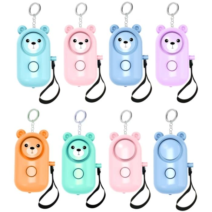 130 dB LED-Persönlicher Alarm-Zugring, Outdoor-Selbstverteidigungsprodukte, Bear Style (Light Blue), Bear Style (Pink), Bear Style (Blue), Bear Style (Purple), Bear Style (Orange) – Bild 2