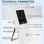 9-in-1-Luftqualitätsdetektor, tragbarer, hochpräziser Formaldehyddetektor, White, Black – Bild 5
