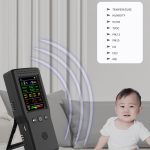 9-in-1-Luftqualitätsdetektor, tragbarer, hochpräziser Formaldehyddetektor, White, Black – Bild 7