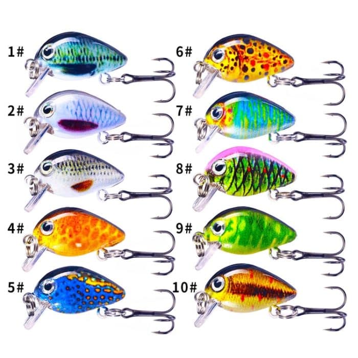 HENGJIA 2 Stück 2,5 cm 1,5 g schwimmendes Wasser, wenig Fett, Mikroobjekt, Mini-3D-Druck, Luya-Köder – Bild 2