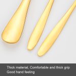 6-teiliges Kuchenmesser- und Gabel-Set aus Edelstahl, Silver With 2-tine Forks, Silver With 3-tine Forks, Gold With 2-tine Forks, Gold With 3-tine Forks – Bild 4