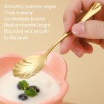 2 Stück Edelstahl Wassertropfen Muschellöffel Eislöffel Kaffeerührlöffel, Stainless Steel Color, Gold, Rose Gold, Colorful, Blue, Black – Bild 6