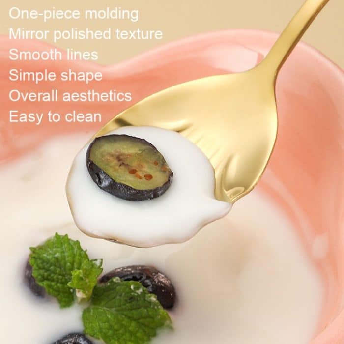 2 Stück Edelstahl Wassertropfen Muschellöffel Eislöffel Kaffeerührlöffel, Stainless Steel Color, Gold, Rose Gold, Colorful, Blue, Black – Bild 7