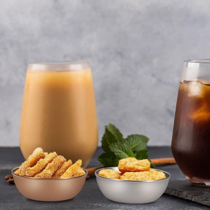 4 Stück/Set runde, getauchte Edelstahl-Gerichte zum Würzen von Magengerichten, Stainless Steel Color, Gold, Rose Gold, Colorful, Tungsten Gold, Blue, Purple – Bild 9