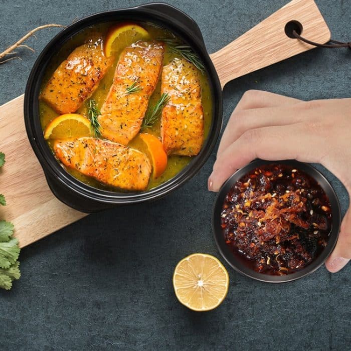 4 Stück/Set runde, getauchte Edelstahl-Gerichte zum Würzen von Magengerichten, Stainless Steel Color, Gold, Rose Gold, Colorful, Tungsten Gold, Blue, Purple – Bild 10