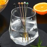 10 Stück 304 Edelstahl Fruchtnadel Dim Sum dekorative kleine Stäbchen, Silver, Gold, Rose Gold, Colorful, Black – Bild 7