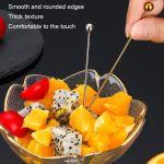 10 Stück 304 Edelstahl Fruchtnadel Dim Sum dekorative kleine Stäbchen, Silver, Gold, Rose Gold, Colorful, Black – Bild 8