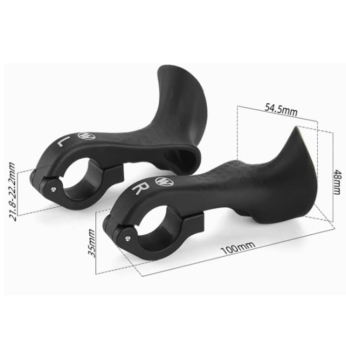 WEST BIKING Fahrrad-Kuhhörner, fluoreszierender stellvertretender Griff, Reitausrüstung – Bild 3