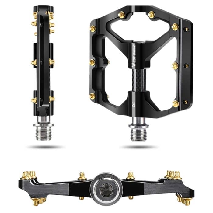 WEST BIKING Mountainbike-Pedal mit 3 Lagern, ultraleichter Carbonfaser-Buchse – Bild 4