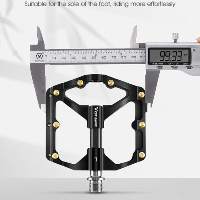 WEST BIKING Mountainbike-Pedal mit 3 Lagern, ultraleichter Carbonfaser-Buchse – Bild 5