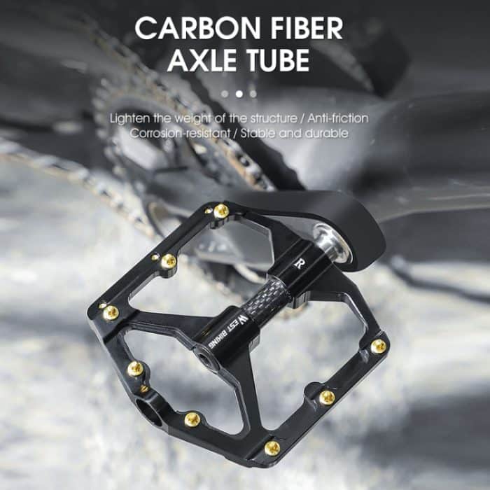 WEST BIKING Mountainbike-Pedal mit 3 Lagern, ultraleichter Carbonfaser-Buchse – Bild 10