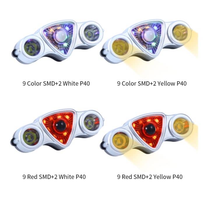 9 + 2 LED Fahrrad Rücklicht Wiederaufladbare MTB Rennrad Scheinwerfer Warnlicht – Bild 2