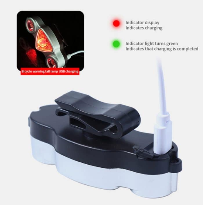 9 + 2 LED Fahrrad Rücklicht Wiederaufladbare MTB Rennrad Scheinwerfer Warnlicht – Bild 6