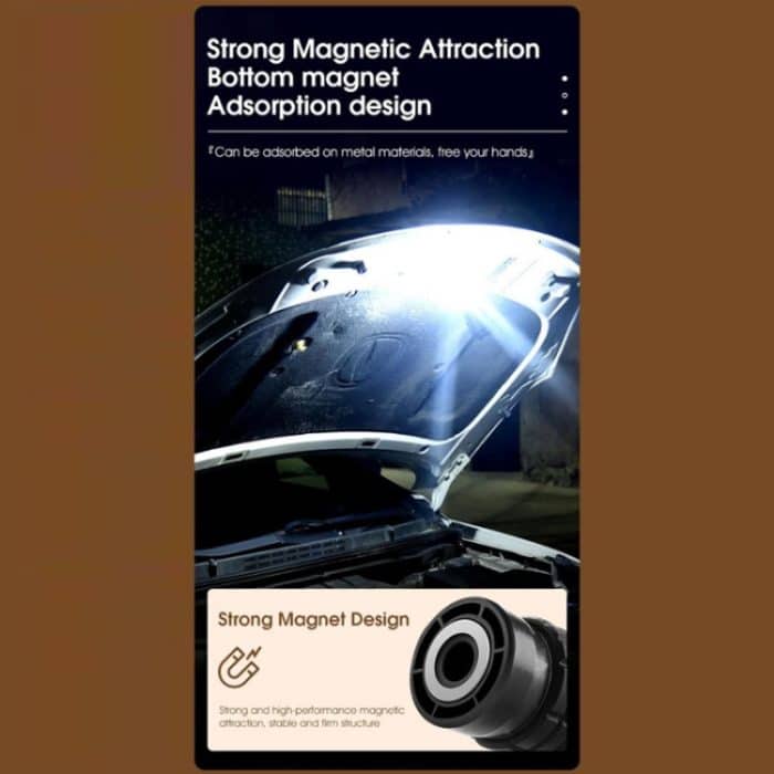 WEST BIKING Outdoor Leuchtturm Camping Licht LED Tragbare magnetische Notfall-Taschenlampe – Bild 6