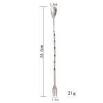 5 Stück kleine 410 Edelstahl Doppelkopf-Löffel mit Gewinde, Cocktail-Rührlöffel, Stainless Steel Color, Gold, Rose Gold, Colorful, Black – Bild 3