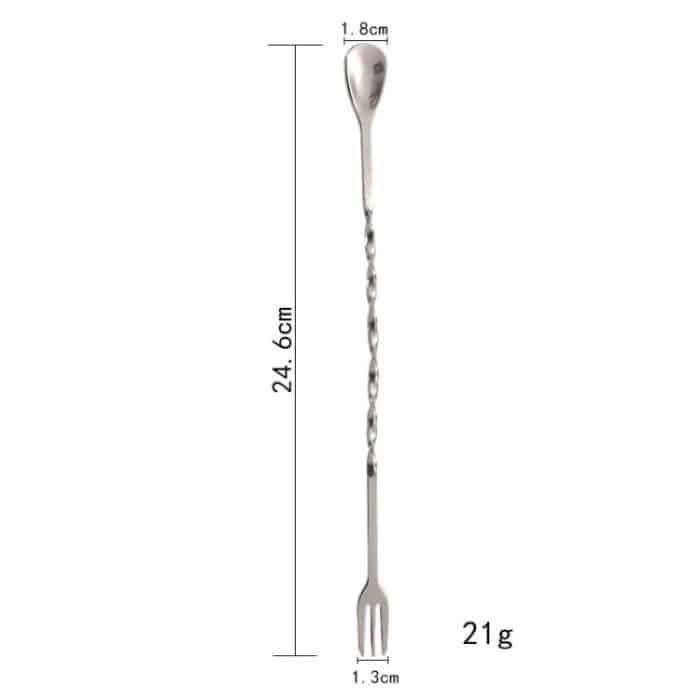 5 Stück kleine 410 Edelstahl Doppelkopf-Löffel mit Gewinde, Cocktail-Rührlöffel, Stainless Steel Color, Gold, Rose Gold, Colorful, Black – Bild 3