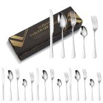 20-teiliges Westernbesteck-Set aus vergoldetem Edelstahl mit Messer und Gabel im Karton, Stainless Steel Color, Gold, Rose Gold, Colorful, Black