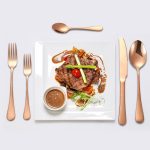 20-teiliges Westernbesteck-Set aus vergoldetem Edelstahl mit Messer und Gabel im Karton, Stainless Steel Color, Gold, Rose Gold, Colorful, Black – Bild 8