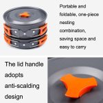 Hewolf HW-K1501 4–5 Personen Outdoor-Aluminiumkocher, tragbare Aufbewahrung, Camping-Set, HW-K1501 – Bild 4