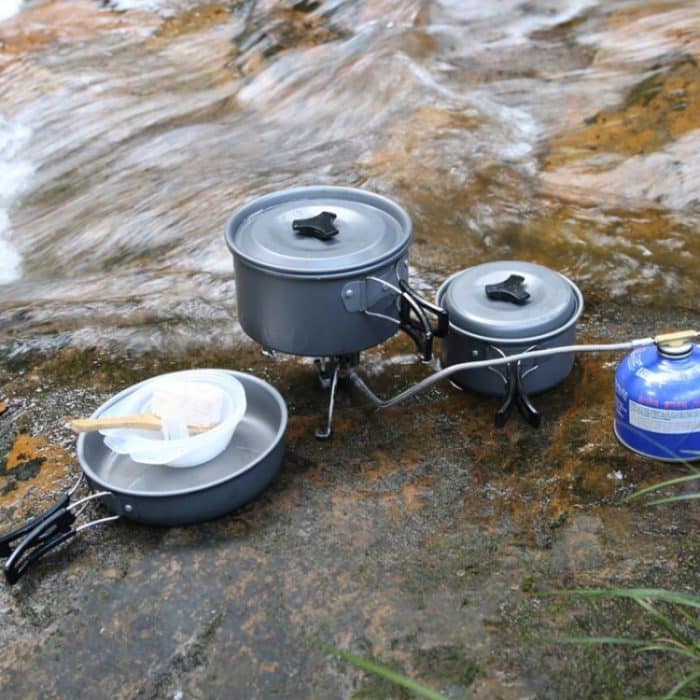 Hewolf HW-K1501 4–5 Personen Outdoor-Aluminiumkocher, tragbare Aufbewahrung, Camping-Set, HW-K1501 – Bild 9