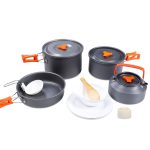 Hewolf HW-K1779 4–5 Personen Outdoor-Aluminiumkocher, tragbare Aufbewahrung, Camping-Set, HW-K1779