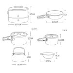 Hewolf HW-K1779 4–5 Personen Outdoor-Aluminiumkocher, tragbare Aufbewahrung, Camping-Set, HW-K1779 – Bild 3