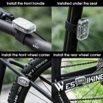 WEST BIKING Mini-Fahrrad, zweifarbiges Rücklicht, Nacht-Warnlicht – Bild 8