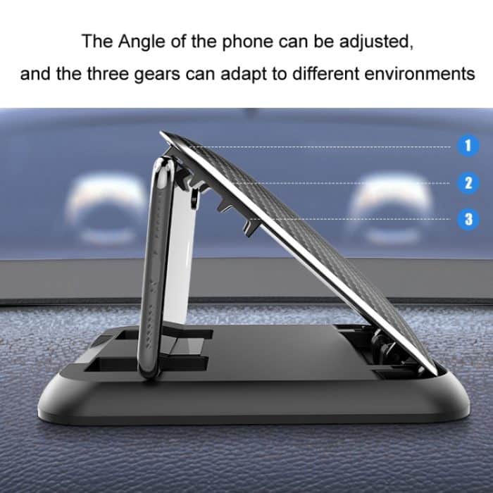 Auto-Handyhalterung, Kohlefaser-Muster, Silikon-Armaturenbrett-Halterung – Bild 6