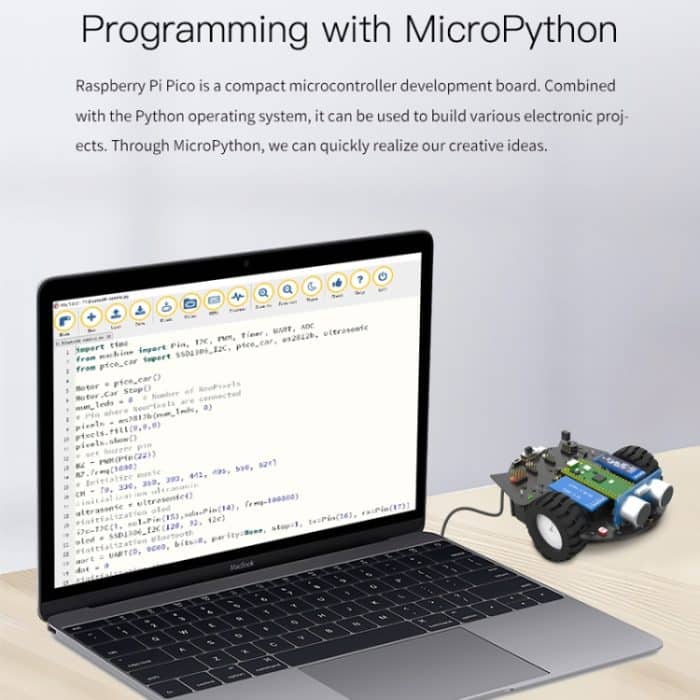 Yahboom Python-Programmierung Smart Car Development Board Kit für Raspberry Pi Pico, Pico Robot – Bild 19