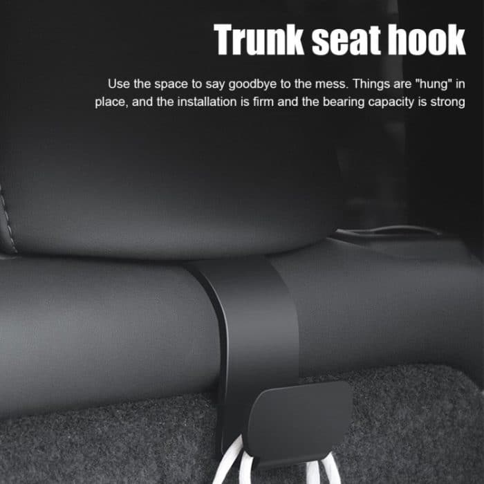 Für Tesla Model Y 2 Stück hinterer Kofferraum-Haken, Taschen-Regenschirm-Aufhänger – Bild 5