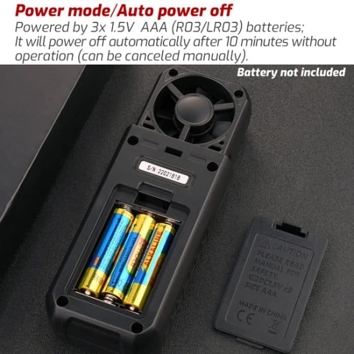 Hochpräzises Windgeschwindigkeitsinstrument, Windvolumentester, tragbares Windgeschwindigkeitsmessgerät, TASI TA641A, TASI TA641B – Bild 7