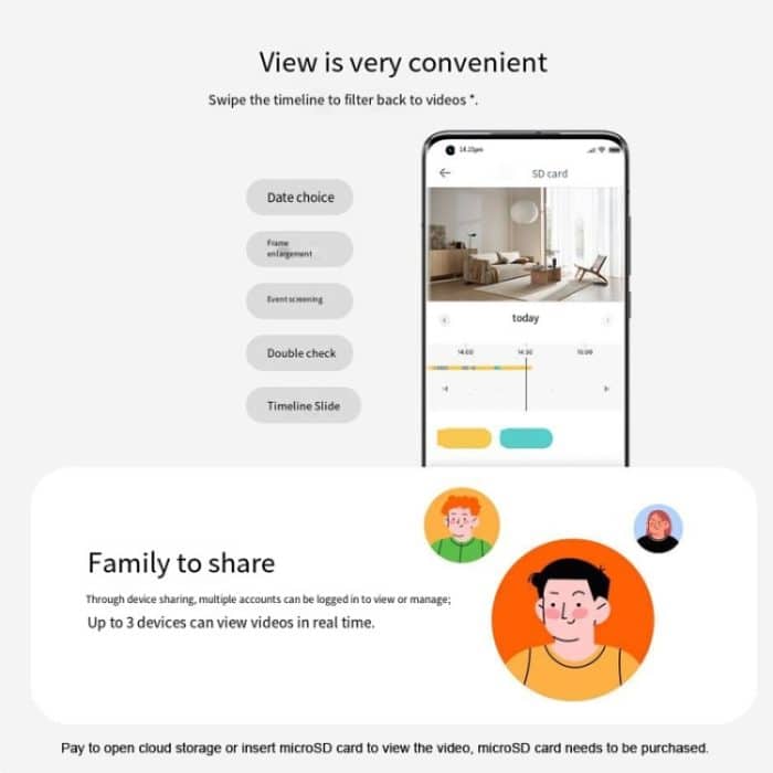 Xiaomi Mijia Smart Camera 3 PTZ-Version 3K AI-Erkennung Babyphone 5MP 360-Grad-Ansicht Webcam Tag- und Nachtarbeit Infrarot-Nachtsicht, mit US-Steckeradapter, 3 PTZ Version – Bild 11