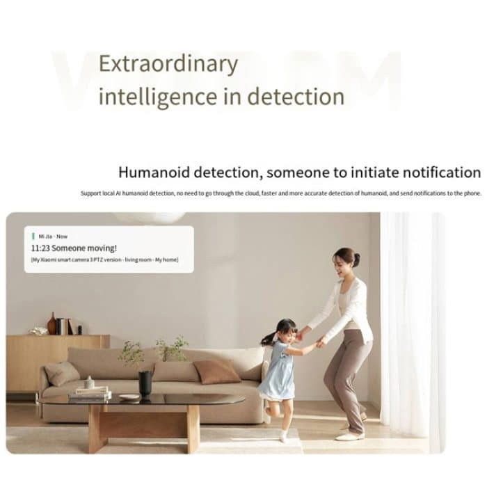 Xiaomi Mijia Smart Camera 3 PTZ-Version 3K AI-Erkennung Babyphone 5MP 360-Grad-Ansicht Webcam Tag- und Nachtarbeit Infrarot-Nachtsicht, mit US-Steckeradapter, 3 PTZ Version – Bild 13