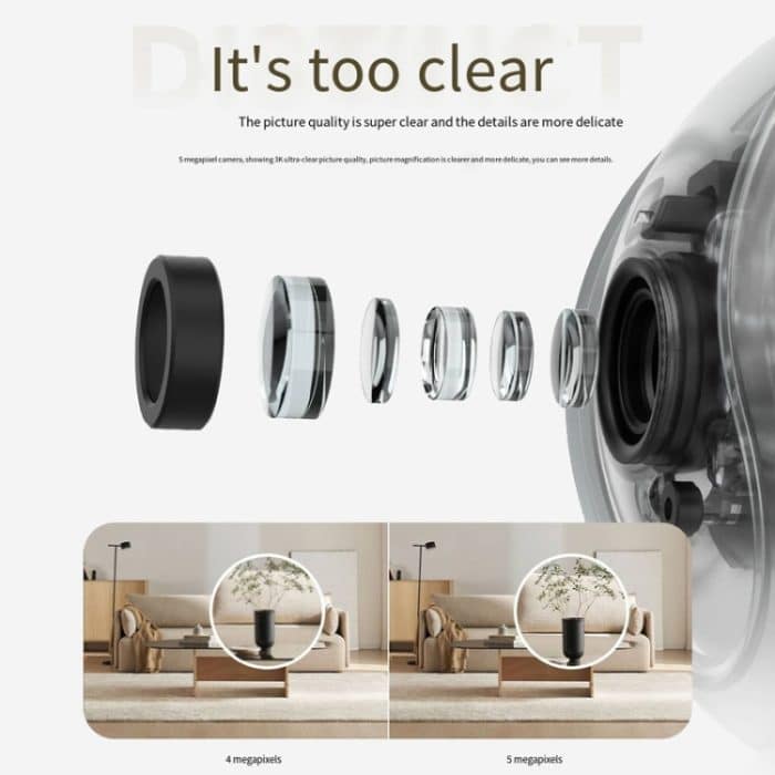 Xiaomi Mijia Smart Camera 3 PTZ-Version 3K AI-Erkennung Babyphone 5MP 360-Grad-Ansicht Webcam Tag- und Nachtarbeit Infrarot-Nachtsicht, mit US-Steckeradapter, 3 PTZ Version – Bild 7