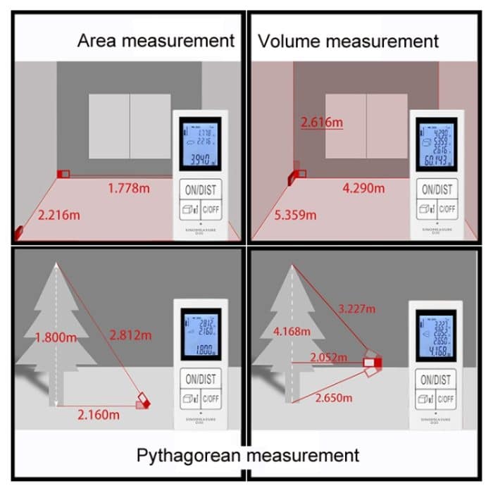 30 m tragbarer, wiederaufladbarer elektronischer Infrarot-Entfernungsmesser, White – Bild 10