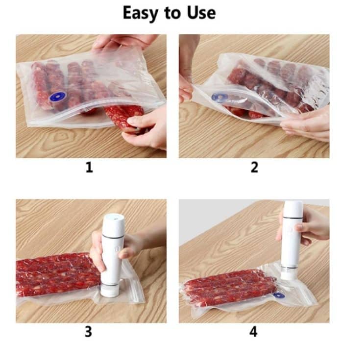 Handvakuummaschine, wiederaufladbare Lebensmittelkonservierungs-Kompressionsaufbewahrungsmaschine – Bild 9