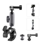 TELESIN Aluminiumlegierung Crab Claw Lenkerrohrklemme für Sportkamera-Handys