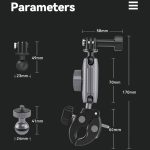 TELESIN Aluminiumlegierung Crab Claw Lenkerrohrklemme für Sportkamera-Handys – Bild 11